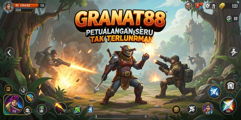 Tampilan gameplay GRANAT88 yang penuh aksi dan petualangan.