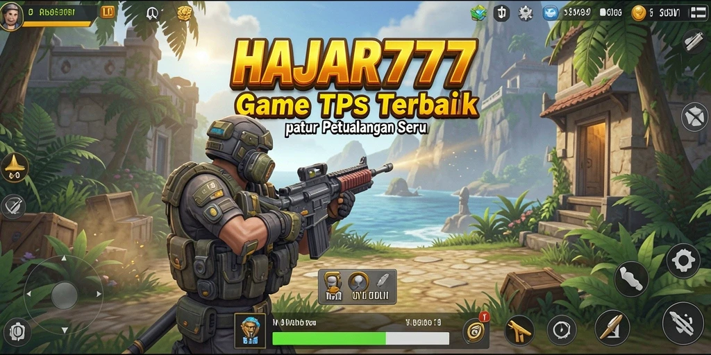 Screenshot gameplay <strong>HAJAR777</strong> menunjukkan aksi menegangkan dalam pertempuran TPS.