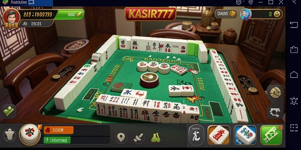 Screenshot KASIR777 menampilkan gameplay Mahjong yang mendebarkan dan menyenangkan.