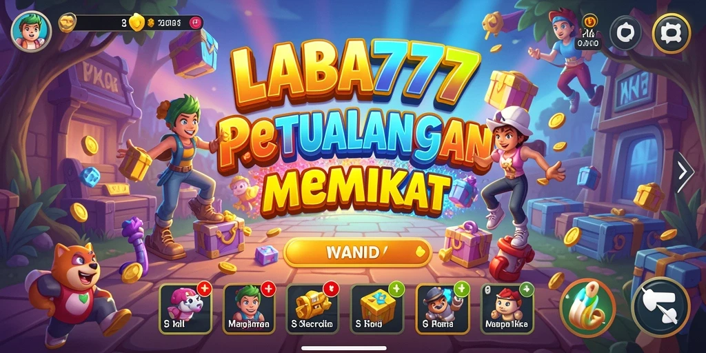 Screenshot LABA777 menampilkan gameplay arcade yang seru dan penuh warna.