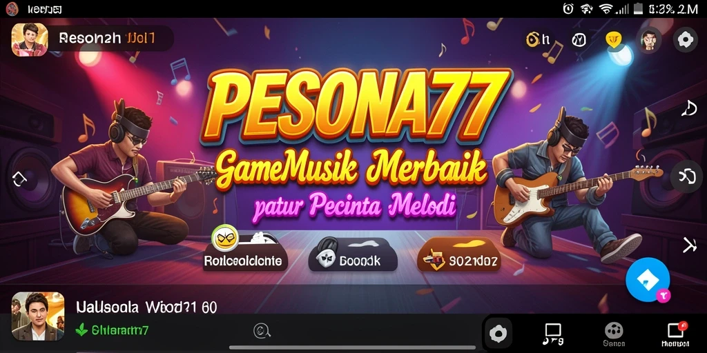Screenshot gameplay PESONA77 menampilkan aksi seru dalam permainan musik.