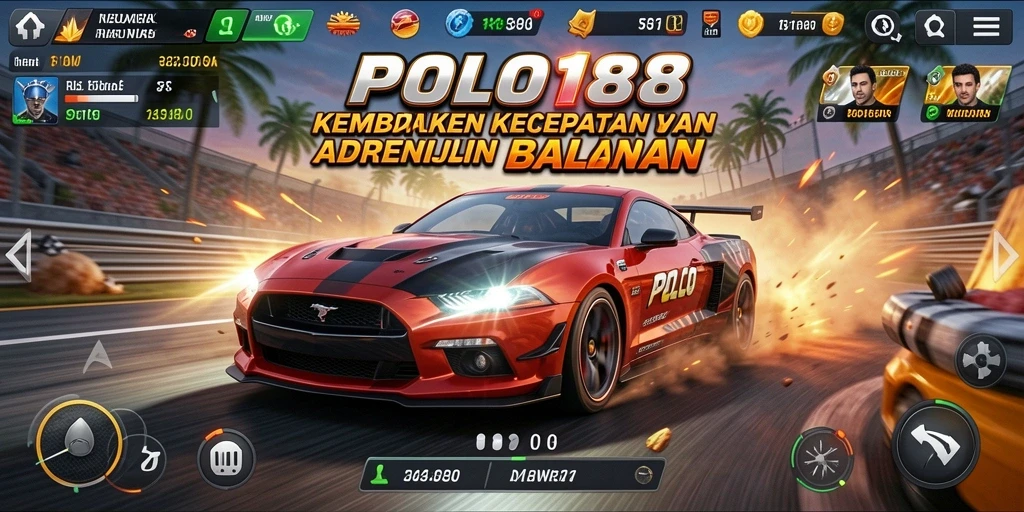 Tampilan menarik dari gameplay balapan di POLO188.