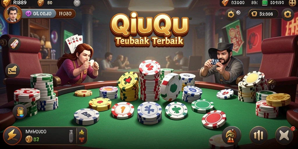 Screenshot gameplay RI889 yang menunjukkan keseruan bermain QiuQiu.